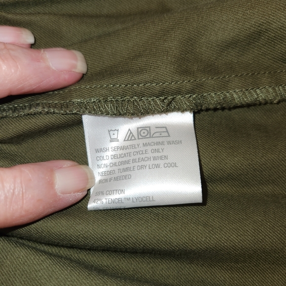 G by Giuliana Utility Jacket Olive Size S Soft Tencel Blend Zip Front Comfort - Picture 9 of 13